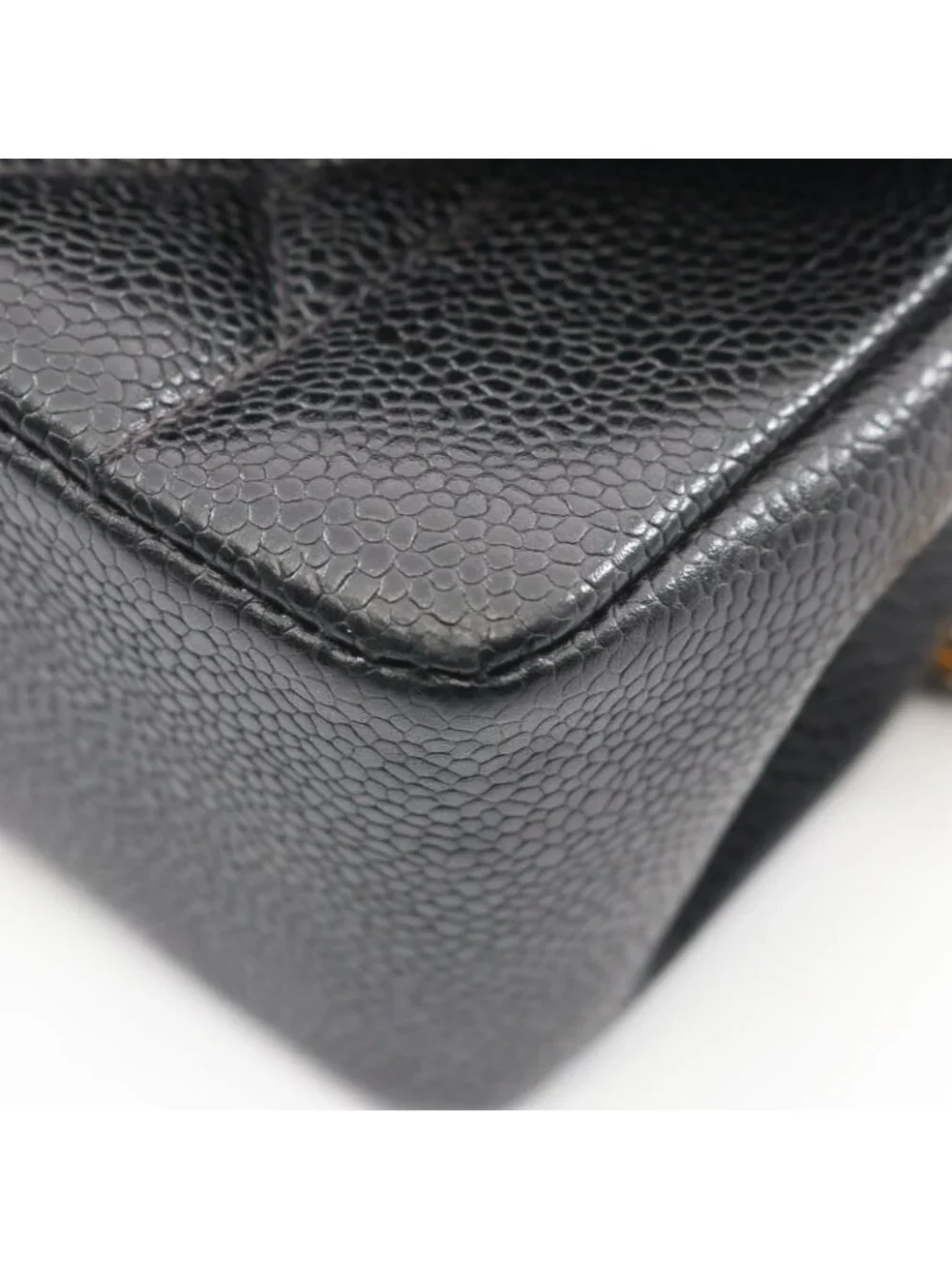 Chanel Shoulder Bag Quilted Diana Flap Black Caviar Leather Chain